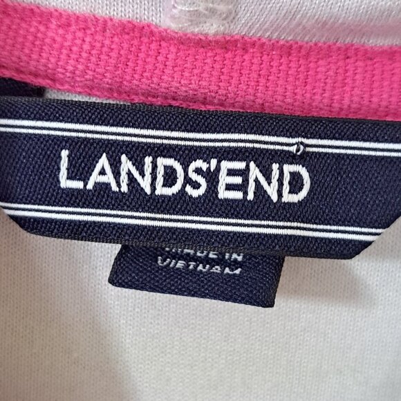 Lands' End Multicolor Striped Girl's L Hoodie Zip Front Robe Cover-Up - Picture 2 of 9